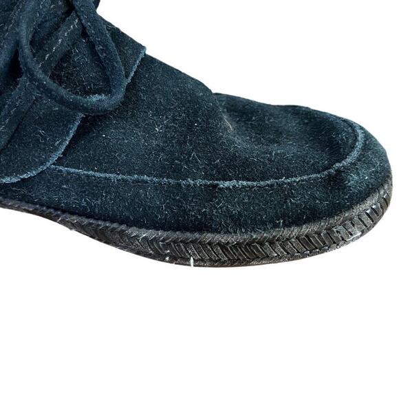 Ugg Australia Womens 1019129 Reid Black Suede Ankle Boots Moccasins Booties 7.5 - Picture 4 of 16